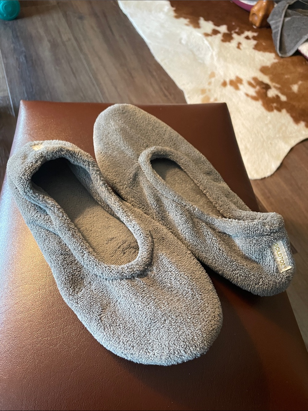 Gold Toe Terry Ballerina Slippers for Women 9